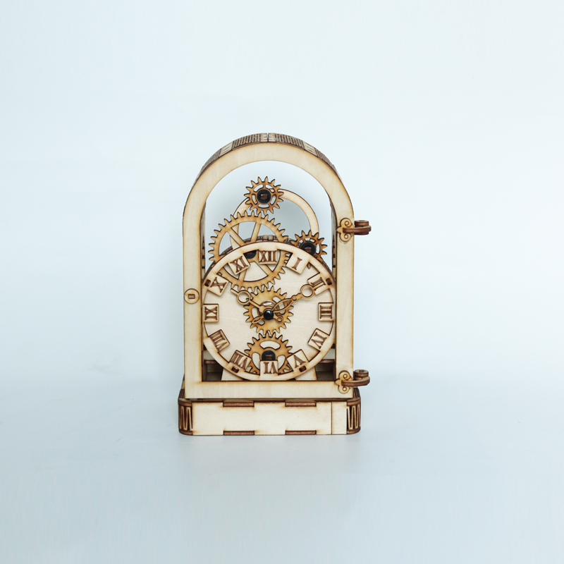 DIY Assembled Retro Wooden Clock  E2541