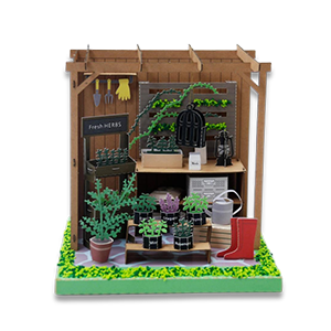 DIY Miniature Paper View Garden House