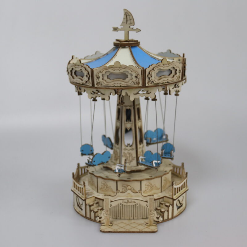 Wooden Puzzle Moving Carrousel