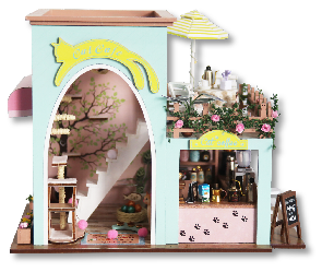 DIY Miniature Dollhouse Cat Cafe