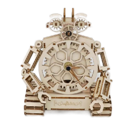 Wooden Puzzle Robot Clock