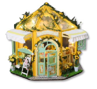 DIY Miniature Dollhouse Sunflower Coffee