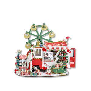 DIY Miniature Dollhouse Christmas Food truck