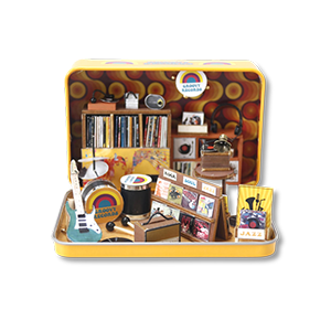 DIY Miniature Tin Box Groovy Record Shop