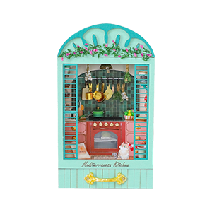 DIY Miniature Cabin Mediteranean Kitchen